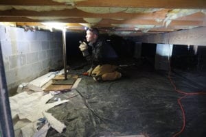 The Bottom Basement of a House Being Checked